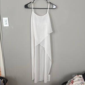 BEACH White Asymmetrical High-Low Sundress